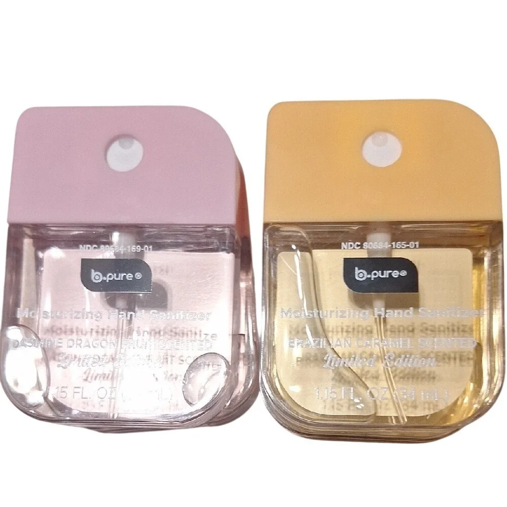 B.Pure Limited Edition Brazilian Carmel Moisturizing Hand Sanitizer Spray 2 Pack